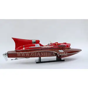 Gia Nhien Manufacturer Approve Custom Design Ferrary HYDROPLANE 1954 WOODEN HANDICRAFT SPEED BOAT HIGH QUALITY