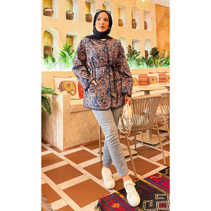 Chaqueta de Cuero Estilo Bohemio para Mujer, Reversible, con Detalles Bordados y Bolsillos, para Otoño y Primavera, Estilo Bomber Corto - Product Image 4