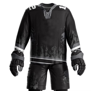 Uniforme de Hockey sobre Hielo Deportivo Personalizado de Alta Calidad por Sublimación, Uniforme de Hockey sobre Hielo de Secado Rápido y Económico para Equipos, Servicio OEM ODM - Product Image 4