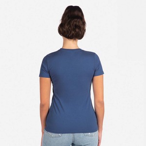 Camiseta de Algodón Peinado para Mujer, Estilo Novedoso, Estampado Serigrafiado, Color Morado - Product Image 6