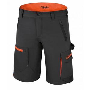 BETA-Bermudas DE TRABAJO elásticas y ligeras para hombre, pantalones cortos de corte entallado multibolsillo en gris antracita - Product Image 1
