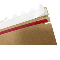 Cajas de embalaje y correo de flauta B corrugada personalizada reciclada usada popular de comercio electrónico con tira de rasgado y cintas