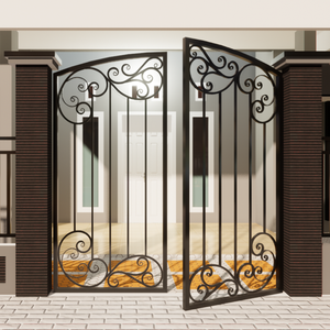 Portails en fer forgé haut de gamme pour clôtures, idéaux pour les villas, les maisons et les grandes propriétés, offrant une qualité et une sécurité supérieures - Product Image 6