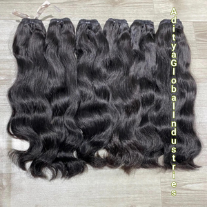 Extensiones de Cabello Natural Ondulado, Cabello Remy Indio, Grueso, de un Solo Donante, Doble Trama, Puntas Completas - Product Image 1