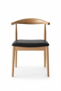 Chaise de salle à manger en bois de frêne capitonnée, moderne et contemporaine, écologique, finition NC, structure KD, meubles de salle à manger pour la maison, bar à domicile - Product Image 2