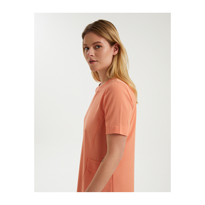 Robe en coton très colorée pour femmes avec fermeture éclair, manches courtes, sans doublure, sans poche - Product Image 6