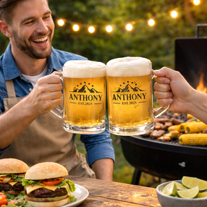 Set di Boccali da Birra Personalizzati, Set Regalo con Bicchieri da Birra in Vetro con <span class=keywords><strong>Nome</strong></span> Personalizzato per Bar Domestico - Product Image 3