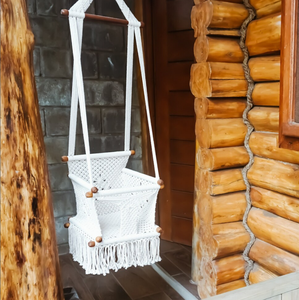 Macrame Rope Baby Shower COTTON HANDMADE NATURAL Baby <b>Swing</b> Set Style Color Baby Bedside Sleeper - Product Image 2