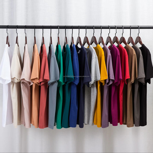 T-Shirt nera da 190gsm Casual a o-collo t-Shirt con manica corta di alta qualità cotone 100% Markdown vendita solidi essenziali