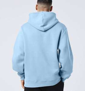 Mencustom en blanco francés Terry casual streetwear Sudadera con capucha Crop Boxy pullover Style sudaderas con capucha unisex de talla grande significa hombro caído - Product Image 5