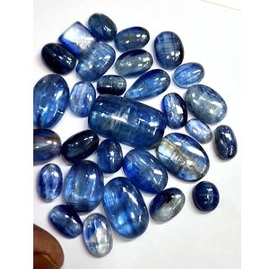 123 pièces Cabochon de cyanite naturelle 10mm-25mm coussin Rectangle ovale haut bleu Iroc ventes Kyanite pierres précieuses calibrées en vrac - Product Image 3