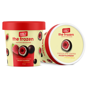 Fruta Congelada Recubierta de Chocolate Turk Garden, Frambuesa, 150gr, 100% Natural, con Nueces, Descongelar Antes del Consumo - Product Image 1