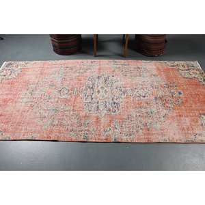 Alfombra Kilim de lana Vintage, Patchwork rojo y Beige, 3,8x8,6 pies, respaldo de látex, área grande para entrada, pasillo Rectangular, 9x12 pulgadas - Product Image 3