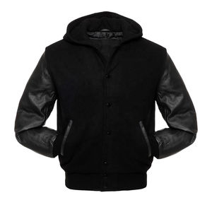 Chaqueta Varsity con Capucha para Hombre, Nueva Moda de Invierno, Ecológica, Impermeable, Calidad Premium, Servicio OEM, Logotipo Frontal Personalizable - Product Image 1