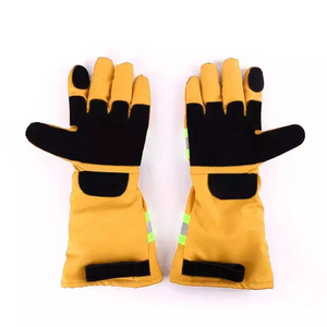 ถุงมือเชื่อมหนังวัวแยกถุงมือหนังทนความร้อนถุงมือหนังป้องกันมือออกแบบโลโก้ได้ตามต้องการ - Product Image 3