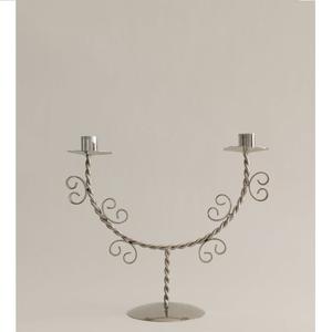 Bougeoir Bougeoir en métal pour l'éclairage et la décoration de la maison Ensemble Bougeoir décoratif élégant finition antique - Product Image 2