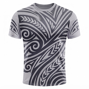 เสื้อยืดผู้ชายแขนสั้นลายชนเผ่า สไตล์สตรีทแวร์ คุณภาพดีที่สุด จากผู้ผลิตชั้นนำ ขายดีอันดับต้นๆ คอลเลคชั่นใหม่ล่าสุด คอกลม - Product Image 2
