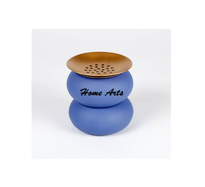 Brûleur d'encens Bakhoor en fer de couleur bleue de meilleure qualité nouvelle conception brûleur de Bakhoor Oud de forme ronde à vendre - Product Image 1