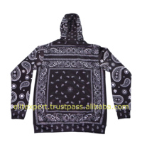 Nouveau design, bandana d'hiver imprimé, streetwear personnalisé de haute qualité, hip-hop, imprimé, sweat-shirts en polaire pour hommes, 100% polyester, vente en gros