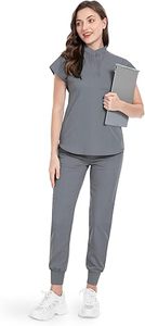 Ensemble de gommages respirants pour femmes personnalisées uniforme d'infirmière tissé survêtement multi-poches fabricant d'usine de confiance - Product Image 2
