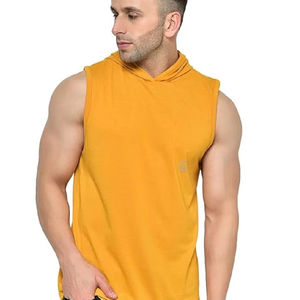Débardeur à capuche sans manches pour hommes, gilet de musculation et d'exercice physique - Product Image 1