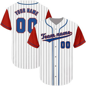 Camiseta de Béisbol Personalizada con Bloques de Color para Hombres, Mujeres y Niños, Talla Grande, con Botones y Nombre y Número Cosidos - Product Image 1