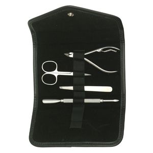 ชุดอุปกรณ์ทำเล็บ4-Pcs แบบใช้ซ้ำได้อุปกรณ์ทำเล็บเท้าพร้อมกระเป๋าหนังเทียมสแตนเลส - Product Image 5