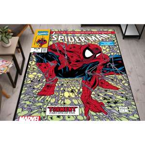 Tapis imprimé super-héros : motif Spiderman pour chambre d'enfant, tapis en chenille - Product Image 4