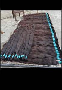 Prolongements naturels de cheveux en vrac de couleur de prolongements crus non-traités de cheveux de Vierge de temple indien du sud - Product Image 6