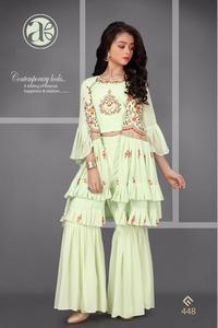 ผ้าไหม Georgette ชุดรื่นเริงสำหรับเด็ก,Lehenga Choli แฟนซี - Product Image 3