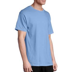 Camiseta de algodón 100% para hombre, camisetas finas de verano suaves informales para Fitness, ropa de casa para hombre, camiseta sólida de manga corta con cuello redondo para hombre - Product Image 2