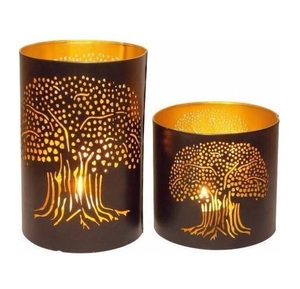 ที่วางชาโลหะเคลือบทองเงา,ที่ใส่ชาแบบโลหะพร้อมถาดของตกแต่งแบบกำหนดเอง - Product Image 4