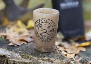 Tasse à corne à boire Viking authentique Divit | Chope à corne de bière médiévale authentique | Tasse à corne/Stein d'une capacité de 24oz. (Jarl, Poli) - Product Image 4