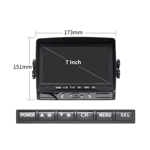 Camion 7 pouces moniteur Quad Split vidéo numérique voiture 120 degrés caméra vue arrière inverse étanche Ip68 système de caméra de voiture - Product Image 3