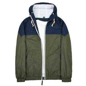 Veste coupe-vent en nylon respirant et imperméable pour homme, coupe régulière, avec logo personnalisé sur le devant, style sportif, écologique, grande taille, hip-hop - Product Image 1