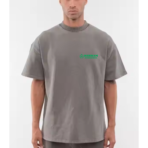 T-shirts pour hommes sur mesure OEM, grande taille, 100% coton, manches régulières, style streetwear, respirant, anti-rides, été Behram - Product Image 5
