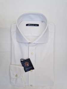 Camicia da uomo di alta qualità 4 vie elasticizzata bianco semplice seguendo <span class=keywords><strong>la</strong></span> tradizione Made in Italy export - Product Image 2