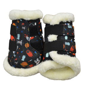 Botas de Protección para Tendones de Caballo Estilo Deportivo, Forro de Piel Sintética con Estampado Espacial, Color Personalizable, Tela de Malla de Alta Calidad para Entrenamiento y Exhibición - Product Image 3