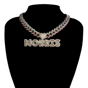 Custom <b>Name</b> 925 Sterling Silver Pendant Iced Out VVS Moissanite Diamond Cuban <b>Chain</b> Hip Hop Statement Necklace For Men Women - Product Image 6