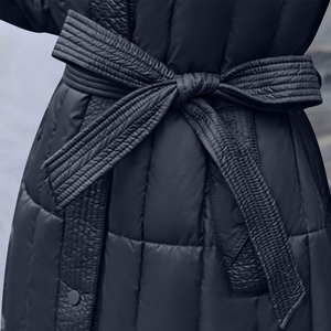 Top Trending Custom Sleeve Style Mujeres Long Puffer Coat Alta calidad Custom Logo Fleece Mujeres Long Puffer Coat - Product Image 6