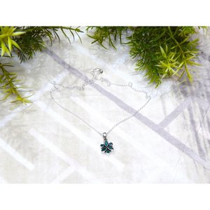 925 Sterling <b>Silver</b> Emerald <b>Necklace</b> with Zircon Gemstone <b>Handmade</b> Jewelry for Women Gift for Her NL0117-GS - Product Image 5