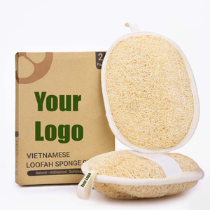 Natural Biodegradable Loofah Luffa <b>Sponge</b> Body Scrubber Reusable and Soft for <b>Shower</b> & Bath Organic Exfoliating Body Scrubbing - Product Image 1