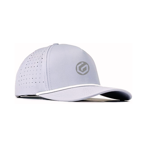 Casquettes de sport en polyester 100% perforées au laser à 5 panneaux, logo personnalisé imprimé, imperméables, avec cordon, pour la course à pied, vente en gros - Product Image 4