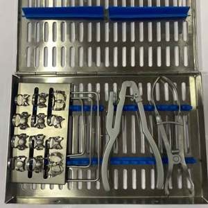 Presa de goma 18 piezas de acero inoxidable Set up | Instrumentos quirúrgicos ortopédicos con abrazaderas Punch Forceps Frame & Case CE Manual - Product Image 4