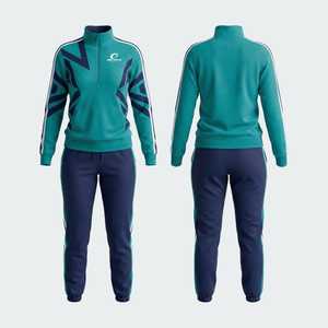 Chándal informal de invierno para mujer, diseño personalizado, corte regular, con cremallera de un cuarto, estampado, transpirable, 300 g, 100 % algodón polar, novedad 2026 - Product Image 6