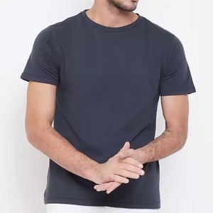 Camisetas Casuales Personalizadas de Alta Calidad para Hombre 2025, 100% Algodón, Color Sólido, Transpirables y con Bajo Pedido Mínimo, Último Diseño - Product Image 1