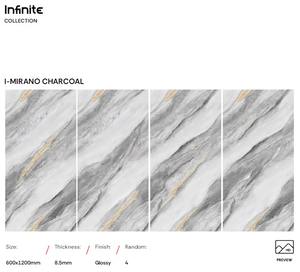 Carreaux de sol en porcelaine GVT/PGVT très vendus, 600x1200 mm, pour la décoration intérieure, aspect marbre poli et glacé, dalle pour salons - Product Image 6