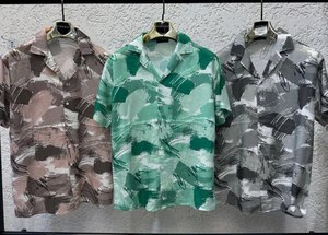 Camisa de manga corta para hombre con estampado moderno – Corte relajado, tela ligera, diseño elegante de verano para uso informal, atuendo festivo - Product Image 6