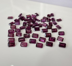 โกเมน rhodolite พลอยสีชมพูธรรมชาติพลอยเทียมทรงแปดเหลี่ยมตัดขนาด3X5มม. พลอยโกเมนแบบหลวมสีชมพู - Product Image 6