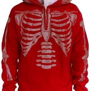 Sudadera con Capucha y Cremallera Completa, Personalizada con Estampado, con Orificios para los Ojos, 100% Algodón, para Invierno - Product Image 3